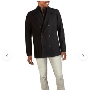 Men’s Kenneth Cole Peacoat with bib
